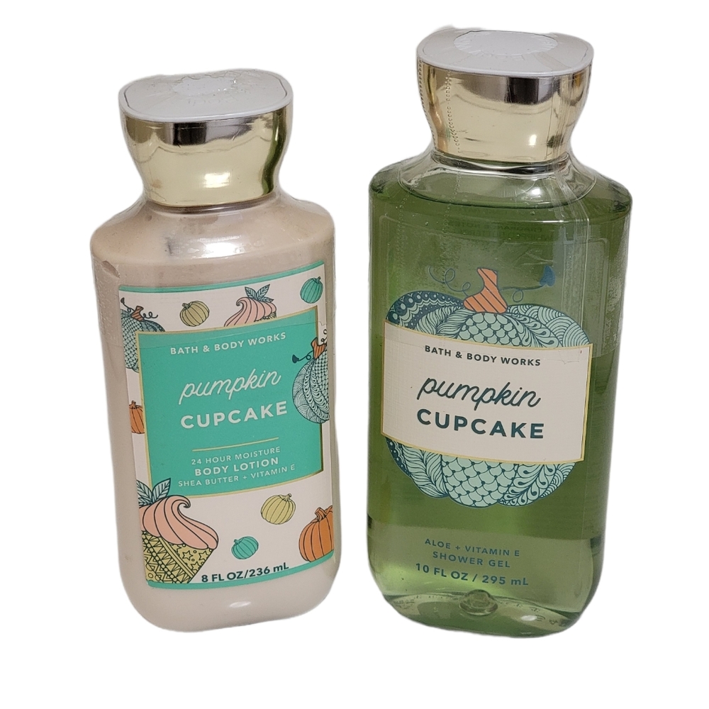 Bath & Body Works Pumpkin Cupcake Lotion and Shower Gel-BRAND NEW